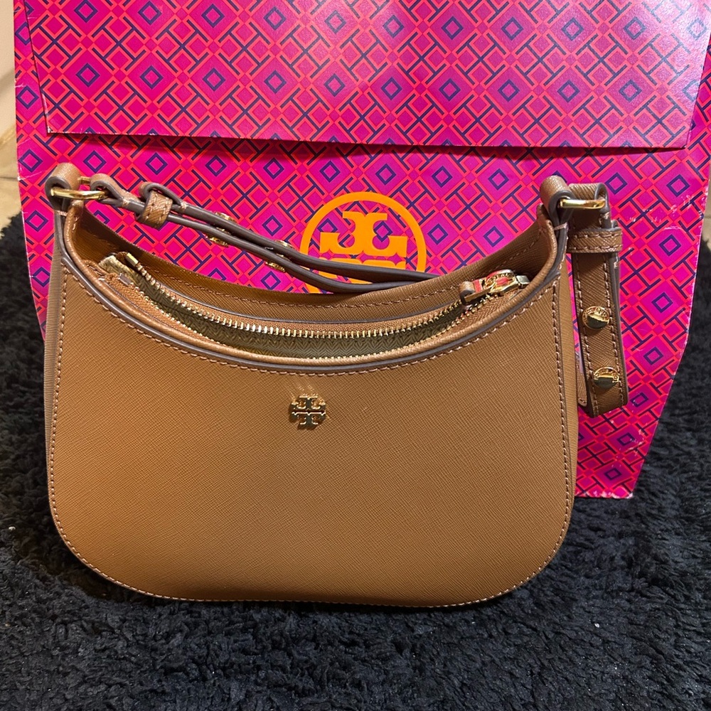 Tory Burch Tan Leather Shoulder Bag